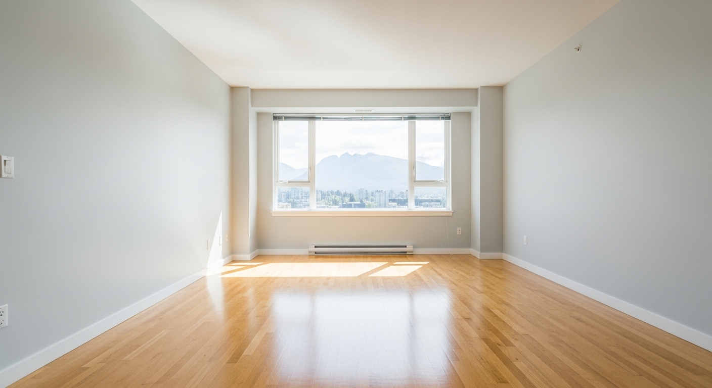 A clean and empty Vancouver rental unit ready for a new tenant.